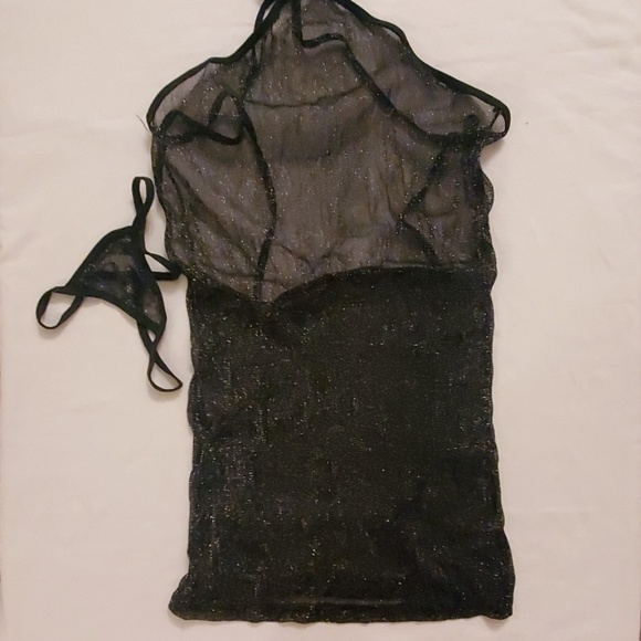 Lingerie intimates see through mini black dress os - Picture 2 of 3